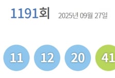 로또 1191회 당첨번호 '1·4·11·12·20·41'…보너스 '2'