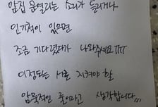 "인기척 들리면 기다렸다 나와야"…앞집서 보낸 쪽지 '황당'