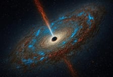 韓 연구팀, 태양 질량 '2조 배' 푸른빛 초거대 괴물 은하 찾았다