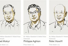 올해 노벨 경제학상 '조엘 모키어·필리프 아기옹·피터 호위트' 3명 수상