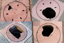 [단독]'발밑 지뢰' 콘크리트 맨홀...대구, 파손된 뚜껑 절반 방치