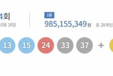 로또 1등만 무려 '28명', 9.8억씩 받는다…당첨 번호는?