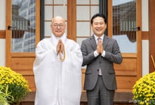 진우스님 "야당, 건강해지고 힘 가져야"…장동혁 "심부름 잘하겠다"