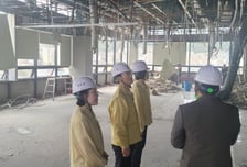 전재수 해수장관, 부산 이전 임시청사 점검…"공사기간 촉박 우려"