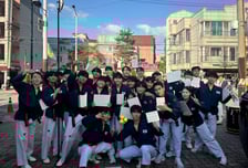 거리 위 태권무 공연...대경대 태권도과, '평택 에브리원 축제'서 금상