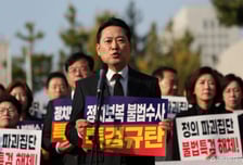 추경호 소환에 '상복' 입은 국민의힘…秋 "정치탄압에 당당히 맞설 것"