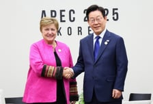 IMF 총재 만난 이재명 대통령 "코스피 4000 돌파, 한국의 미래 긍정적"