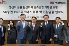SK증권, BNZ파트너스와 녹색 및 전환금융 협약 체결