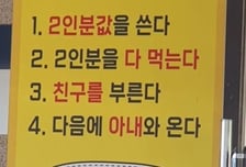 "외로움 안 팔아, 2인분 시켜라"…혼밥 손님 거부한 식당