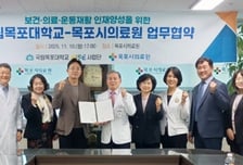 국립목포대 RISE사업단, 목포시의료원과 인재양성 등 업무협약 체결