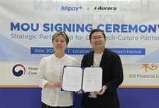 "K-콘텐츠와 글로벌 결제기술 결합"…아이오로라-알리페이 맞손