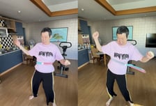 "천생 개그우먼"…유방암 투병 박미선, 훌라후프 돌리며 웃음꽃