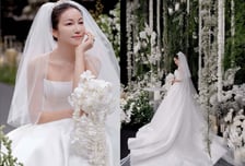 결혼식에만 수억원…김옥빈, 순백의 웨딩드레스 자태 공개