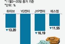 3Q 실적부진에 엔터주 조정