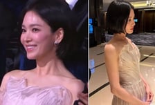 송혜교, 청룡 레드카펫 못 나온 이유?…빛나는 드레스 룩 '감탄'