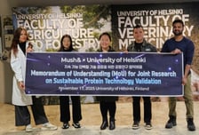 "'지속가능 단백질' 공동연구" 머쉬앤-핀란드 헬싱키대 맞손