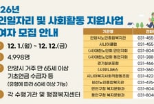안양시 2026년 노인일자리 4998명 모집…"활기찬 노후 지원"