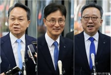 신한금융 차기회장 면접…진옥동·이선훈·정상혁이 밝힌 포부는