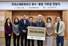 GKL, 국외소재문화유산재단에 2억원 기부…"국민 관심 확대"