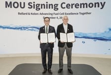 코오롱인더스트리, 수소연료전지기업 발라드와 수소사업 협력