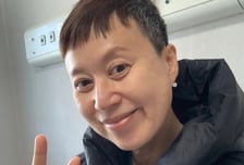 '암 투병' 박미선, 병원서 웃으며 '브이'...희끗한 흰머리 '눈길'