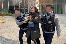 쿠팡 노동자 "김범석 의장 만날래"...본사 진입하다 경찰 체포