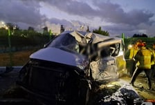 울산 남구 트레일러·승합차 충돌…사망 1명·중상 5명