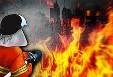 한밤중 광주 찜질방 건물 화재…100여명 대피