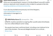 '최소 10명 사망' 호주 본다이 비치 총격…용의자 1명 사망·1명 중태