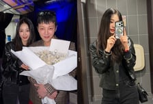 지드래곤, '대림 4세' 이주영 또 만났네...꽃다발 안고 대기실 투샷