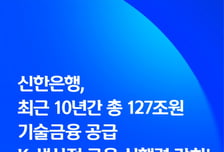 신한은행, 10년간 127조 기술금융 공급…중기·뿌리산업 성장 뒷받침
