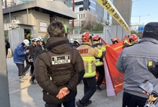 여의도역 신안산선 공사 현장서 철근 추락…최소 2명 부상