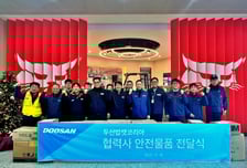 두산밥캣코리아, 협력사에 맞춤형 안전물품 1만개 지원