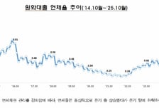 원화대출 연체율 한달 새 0.07%P 상승…중기대출 중심 연체율 악화