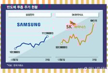 "16만전자·100만닉스 가자"...슈퍼사이클에 내달리는 '반도체 투톱'