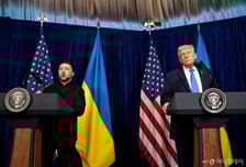 젤렌스키 만난 트럼프 "종전협상 95% 가까이 진전"