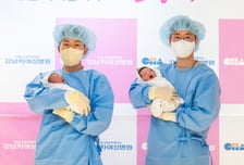 병오년 첫둥이 2명 동시 탄생…새해 시작 알린 '쨈이·도리'