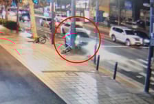 전봇대 '쾅'...유명 여성 BJ, 약물 운전 사고에 현행범 체포