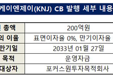 [더벨]케이엔제이, '신제품 양산 자금' 200억 조달 추진