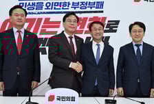 '與원내대표 1일차' 한병도, 野송언석과 악수…"국정 파트너로 인정"