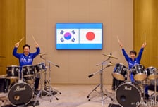 이재명 대통령, 다카이치 총리와 '드럼 합주'…"로망 이뤘다"