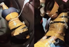 "집 사러 갔다가" 여성 온몸에 테이프 칭칭...사고 난 고급차량서 발견