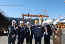 캐나다 온타리오주 장관, 한화오션 거제사업장 방문