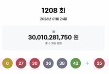 1208회 로또 1등 6명, '50억씩' 받는다…당첨 번호는?