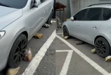 주차장인데..."차 대지 마" 바퀴 앞뒤에 본드로 돌 붙인 이웃, 무슨 일?