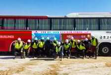 "버스에서 추위 피해요"…금호건설, 혹한기 이동형 버스휴게실 도입