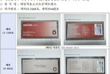 '다비치 렌즈 3데이 컬러' 등 회수 조치…변경 미인증돼