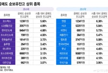 공매도 총알 140조 '사상 최대'…'하락 베팅' TOP10 리스트