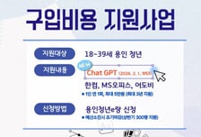 용인시 청년에게 '챗GPT 플러스' 구독료 쏜다…연 최대 5만원