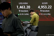 [스팟] 코스피 274.69포인트(5.26%) 내린 4949.67 마감